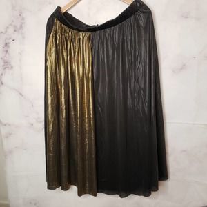 MARC NEW YORK black gold midi skirt L